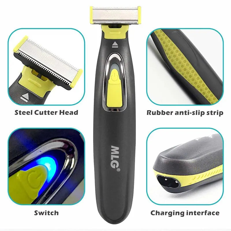 Electric Shaver for Men and Women Portable Full Body Trimmer USB T Shaped Blade Razor for Beard Armpit for Washable