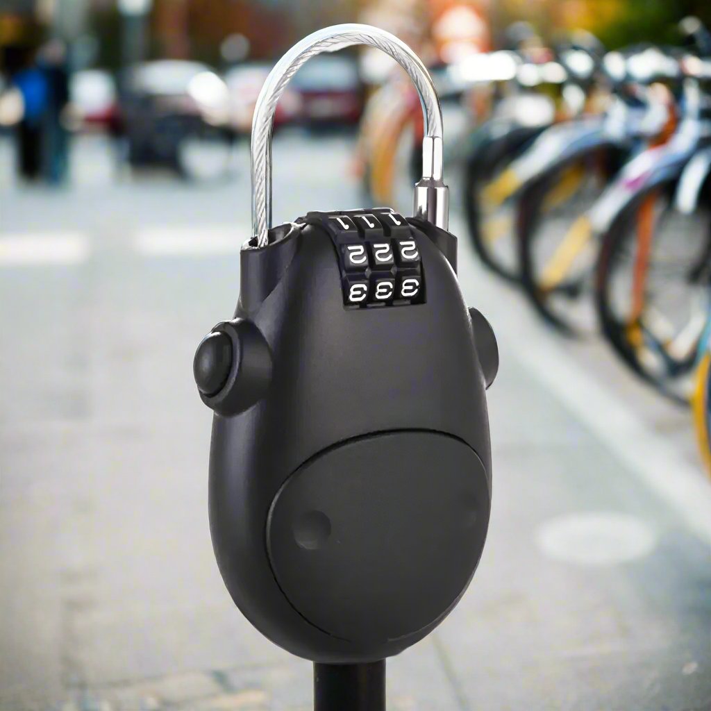 Bike Helmet Password Lock Telescopic Wire Rope Steel Cable Code Lock Anti-Theft Safety Lock Bicycle Suitcase Wheel Luggage Lock