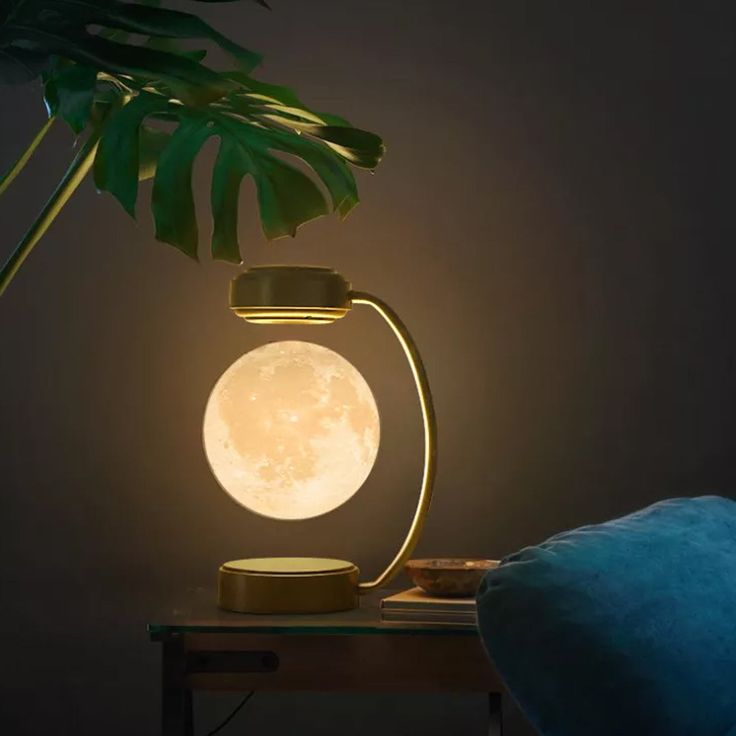 Gravity-Defying 3D LED Levitating Moon Lamp – Floating, Rotating Light for Home & Office Decor