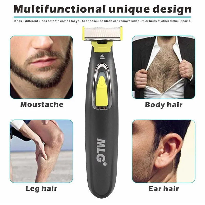 Electric Shaver for Men and Women Portable Full Body Trimmer USB T Shaped Blade Razor for Beard Armpit for Washable